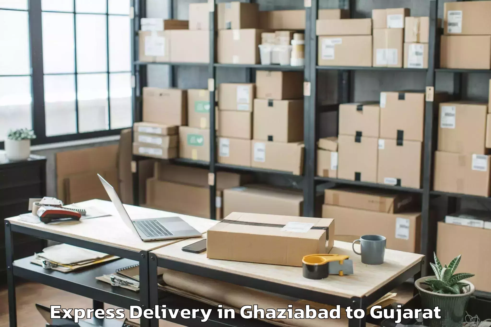 Professional Ghaziabad to Mendarda Express Delivery